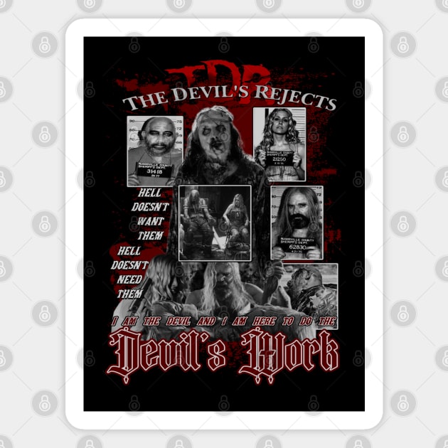 The Devils Rejects, Cult Horror. (Version 1) Magnet by The Dark Vestiary